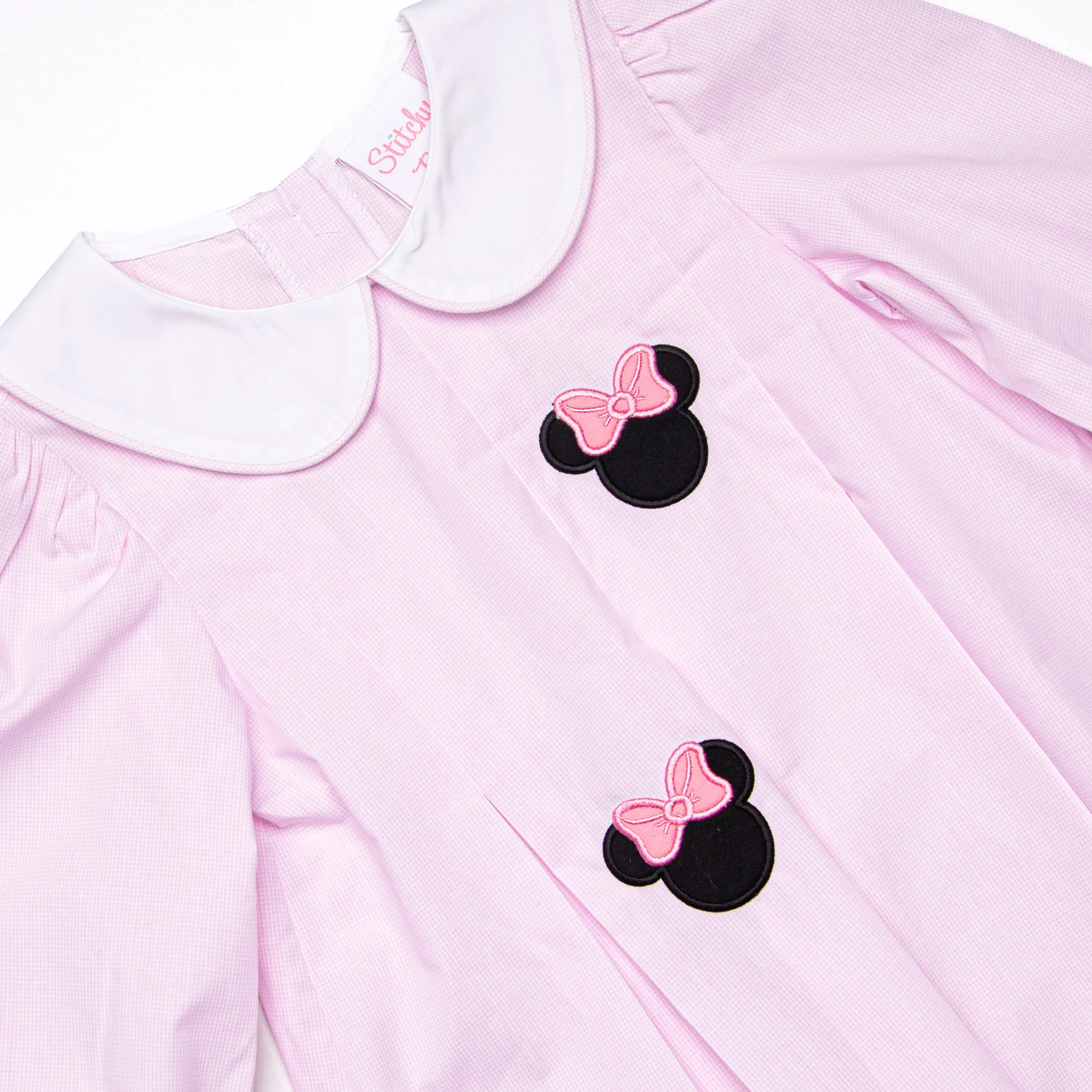 Day at the Park Applique Long Sleeve Dress, Pink