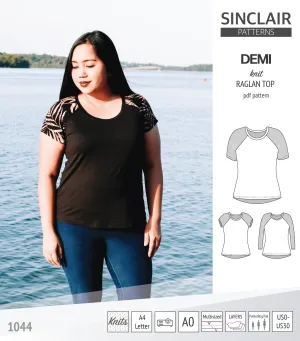 Demi classic raglan knit top (PDF)