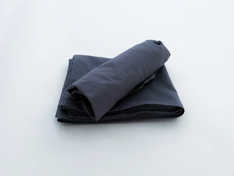Denim Blue Coal Gray Toddler Crib Bedding Set
