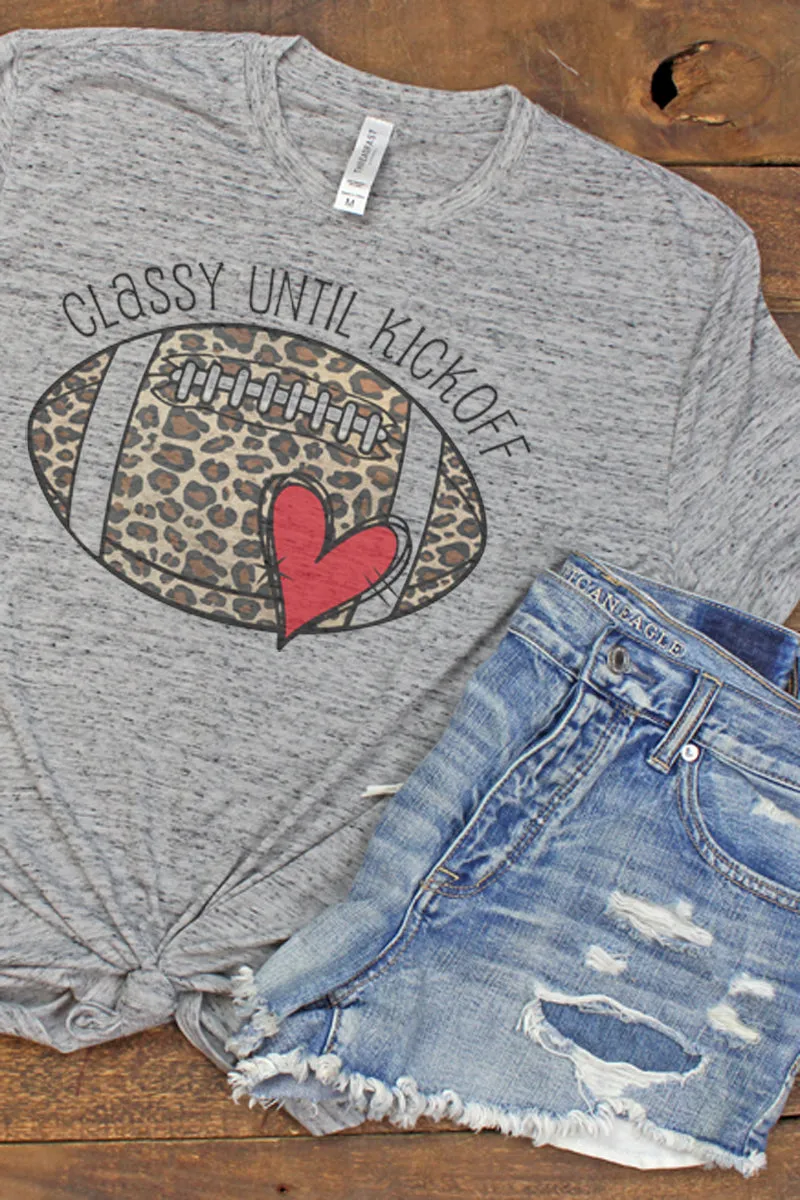 Doodle Football Classy Until Kickoff Blizzard Jersey Short Sleeve T-Shirt