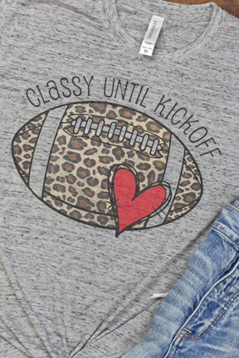 Doodle Football Classy Until Kickoff Blizzard Jersey Short Sleeve T-Shirt