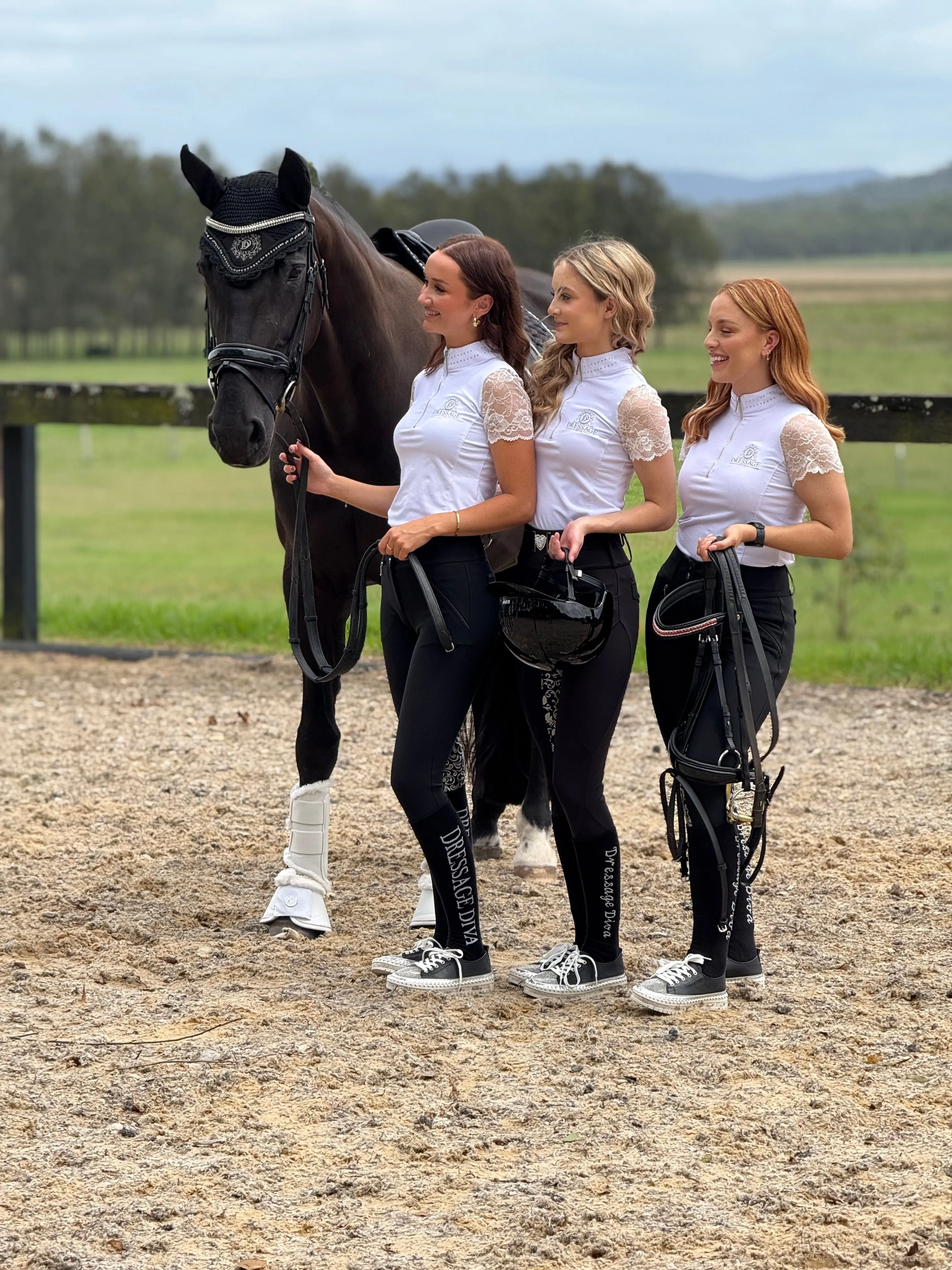 Dressage Show shirt | Lace Sleeve