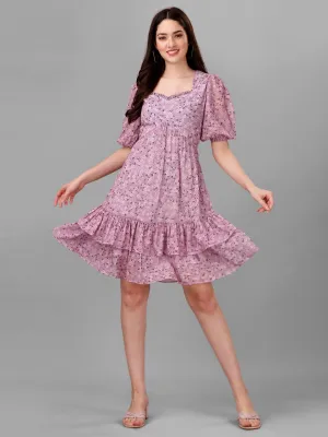 dresses for Women western wear Floral Pink