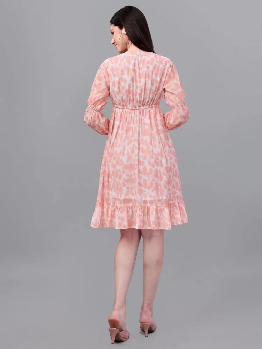 dresses for Women western wear Peach Color Dress