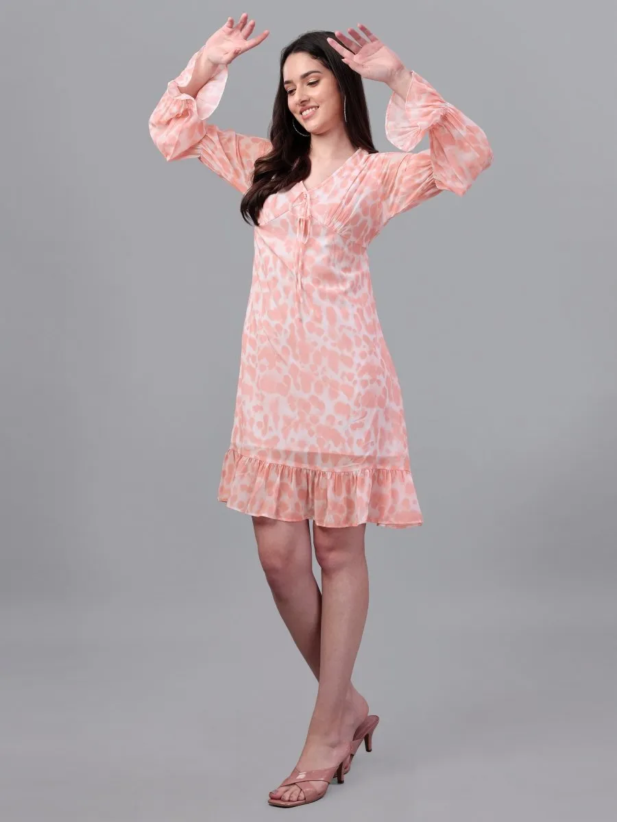dresses for Women western wear Peach Color Dress