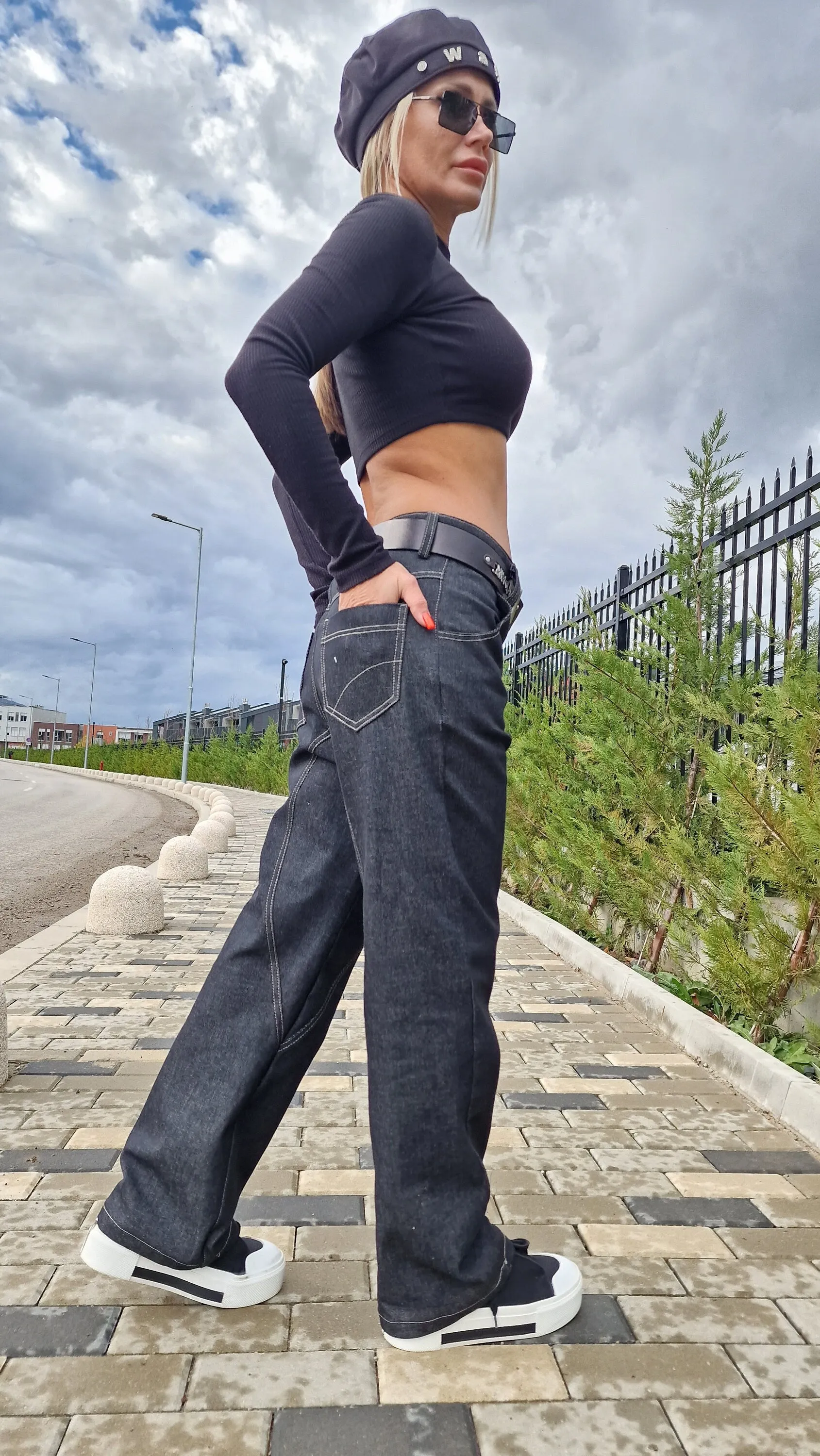 Drop Crotch Pants, Denim Pants, Low Waist Pants, Loose Jeans , Extravagant Trousers, Avant-garde Pants, Gothic Pants, Black Denim Pants
