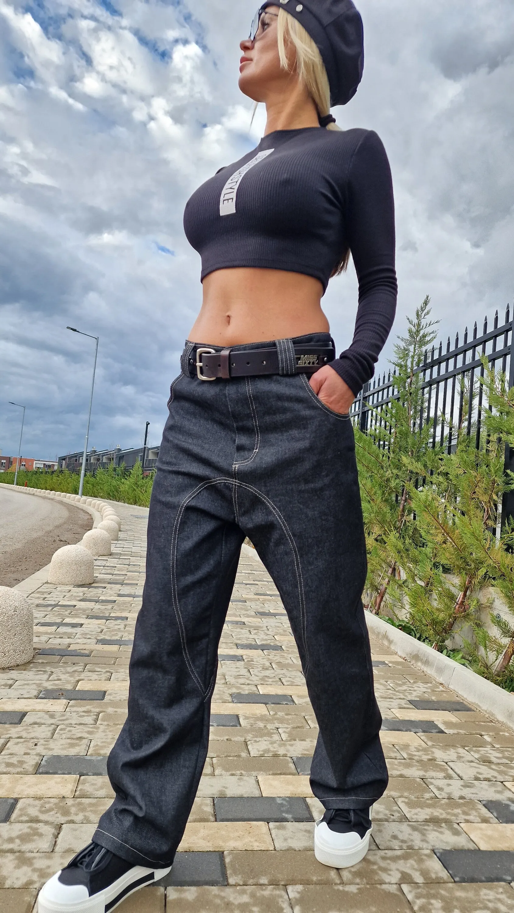 Drop Crotch Pants, Denim Pants, Low Waist Pants, Loose Jeans , Extravagant Trousers, Avant-garde Pants, Gothic Pants, Black Denim Pants