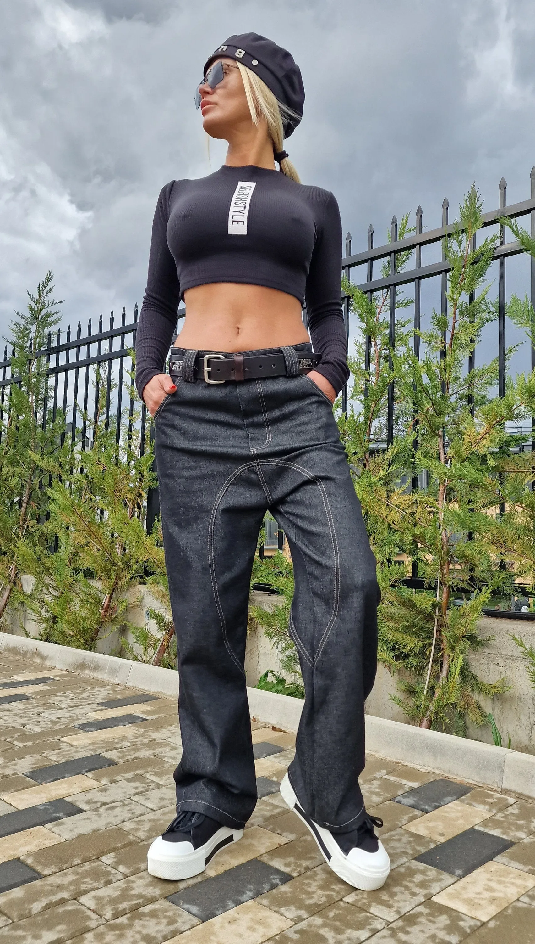 Drop Crotch Pants, Denim Pants, Low Waist Pants, Loose Jeans , Extravagant Trousers, Avant-garde Pants, Gothic Pants, Black Denim Pants