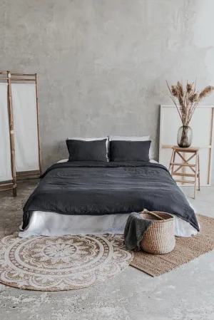 Duvet Cover and Pillowcases Set - Dark Gray