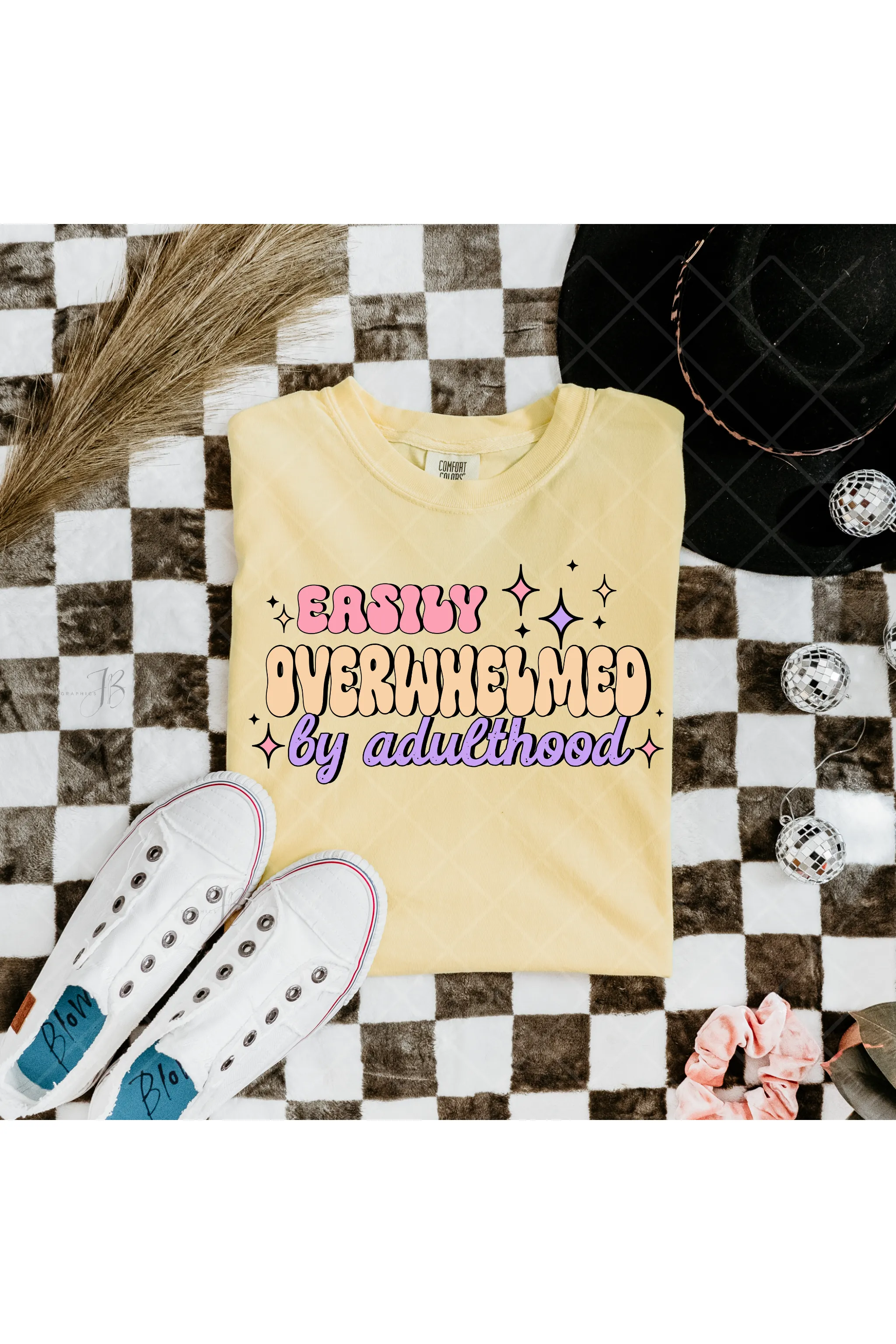 Easily Overwhelmed Comfort Colors T-Shirt – The Relatable Adulthood Mood