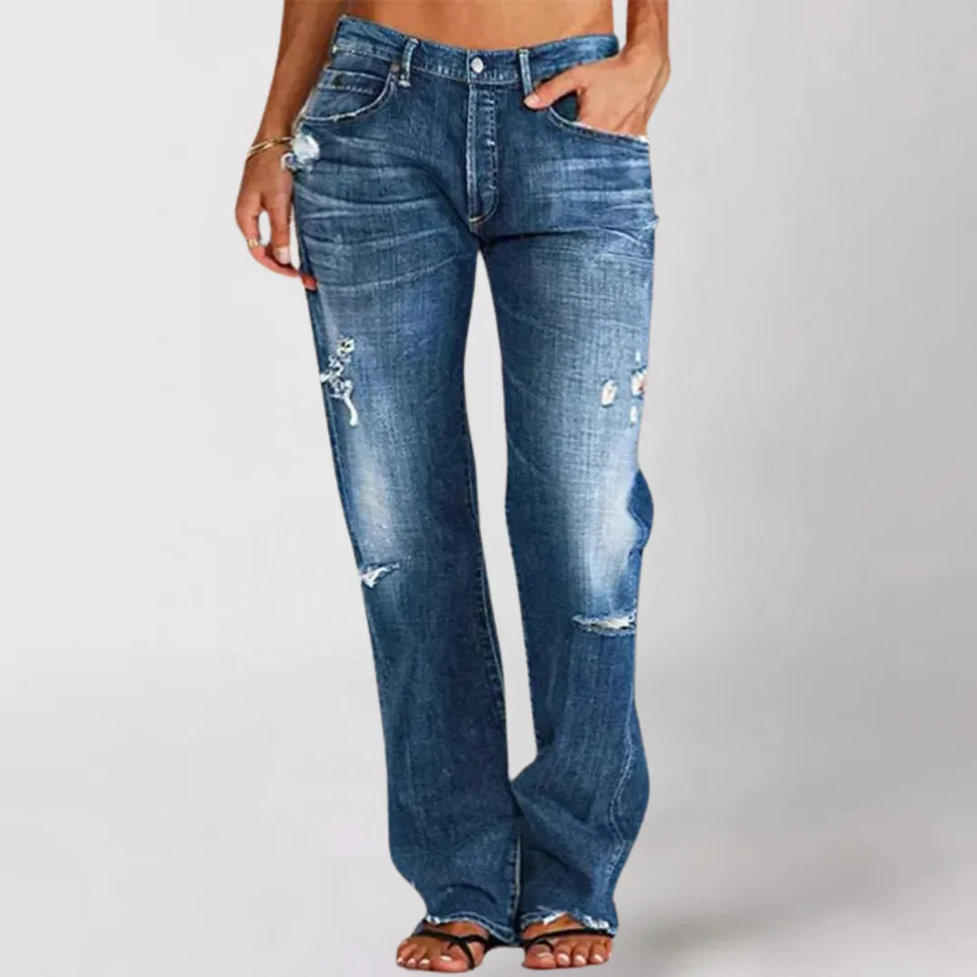 Elara | Chic Loose-Fit Denim Pants