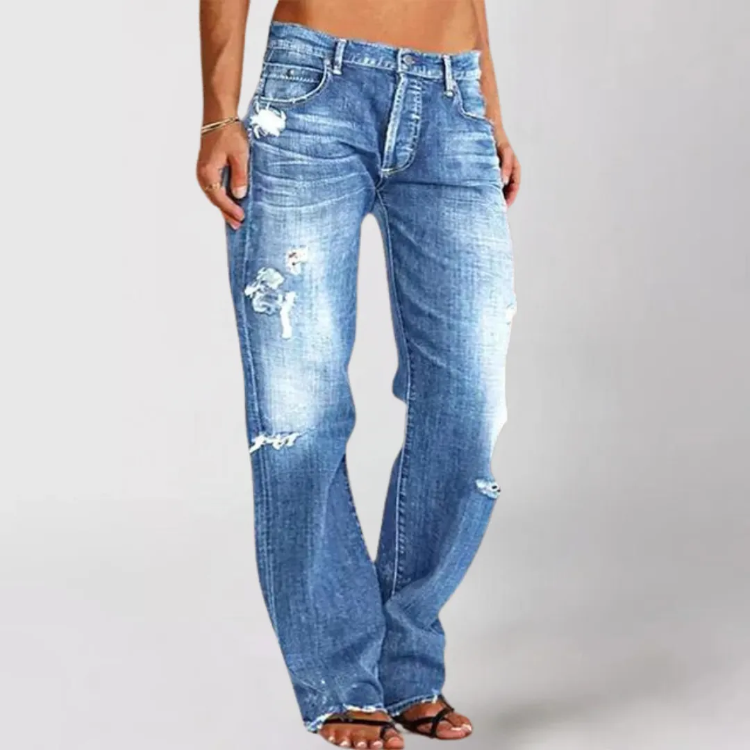 Elara | Chic Loose-Fit Denim Pants
