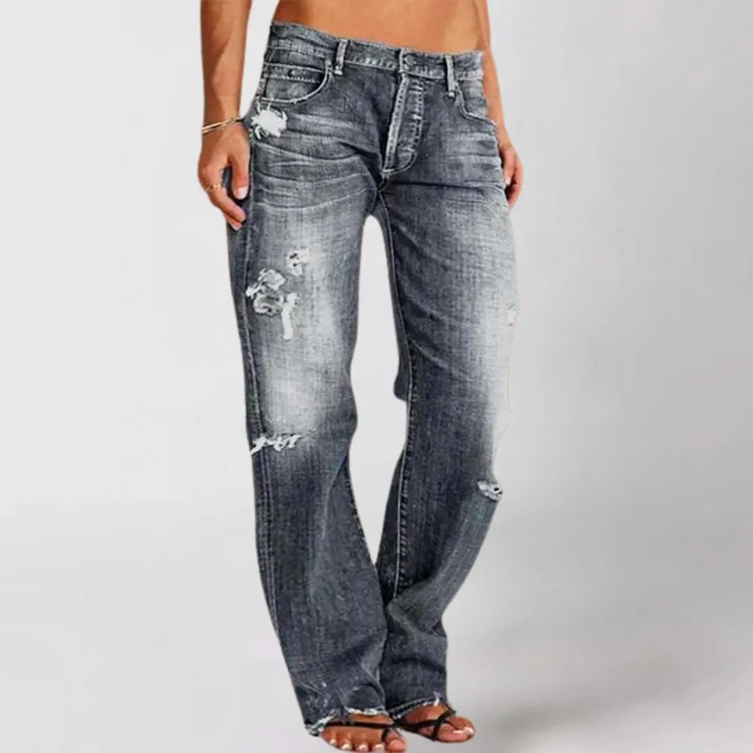 Elara | Chic Loose-Fit Denim Pants
