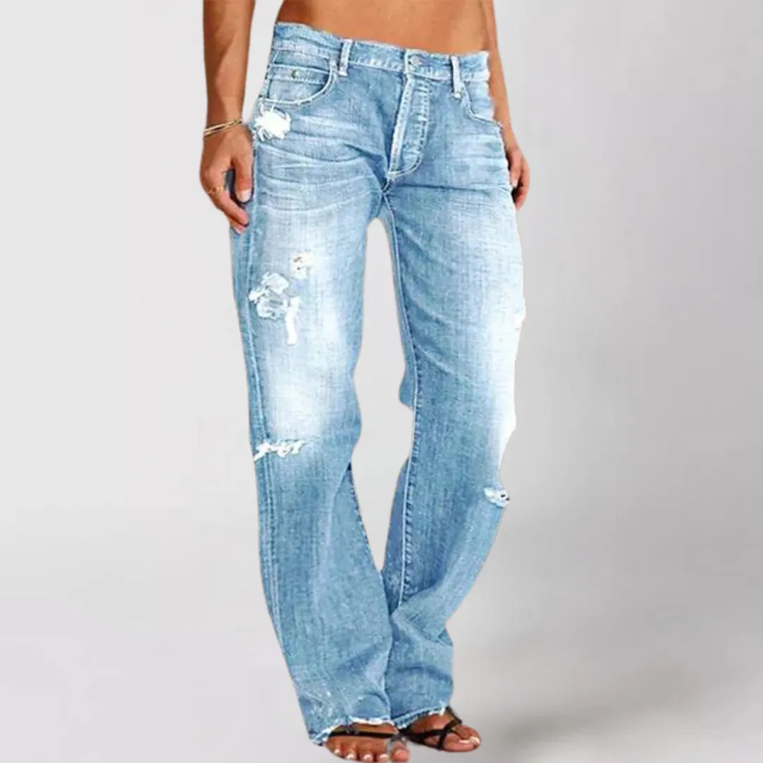 Elara | Chic Loose-Fit Denim Pants