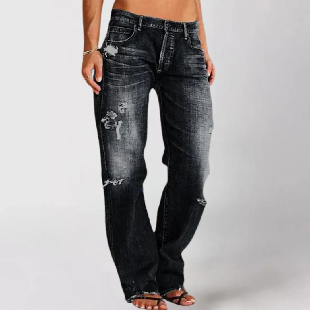 Elara | Chic Loose-Fit Denim Pants