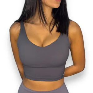 Essential Padded Top - Graphite Grey