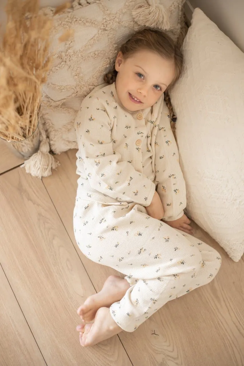 Evelyn pajamas  | beige flower