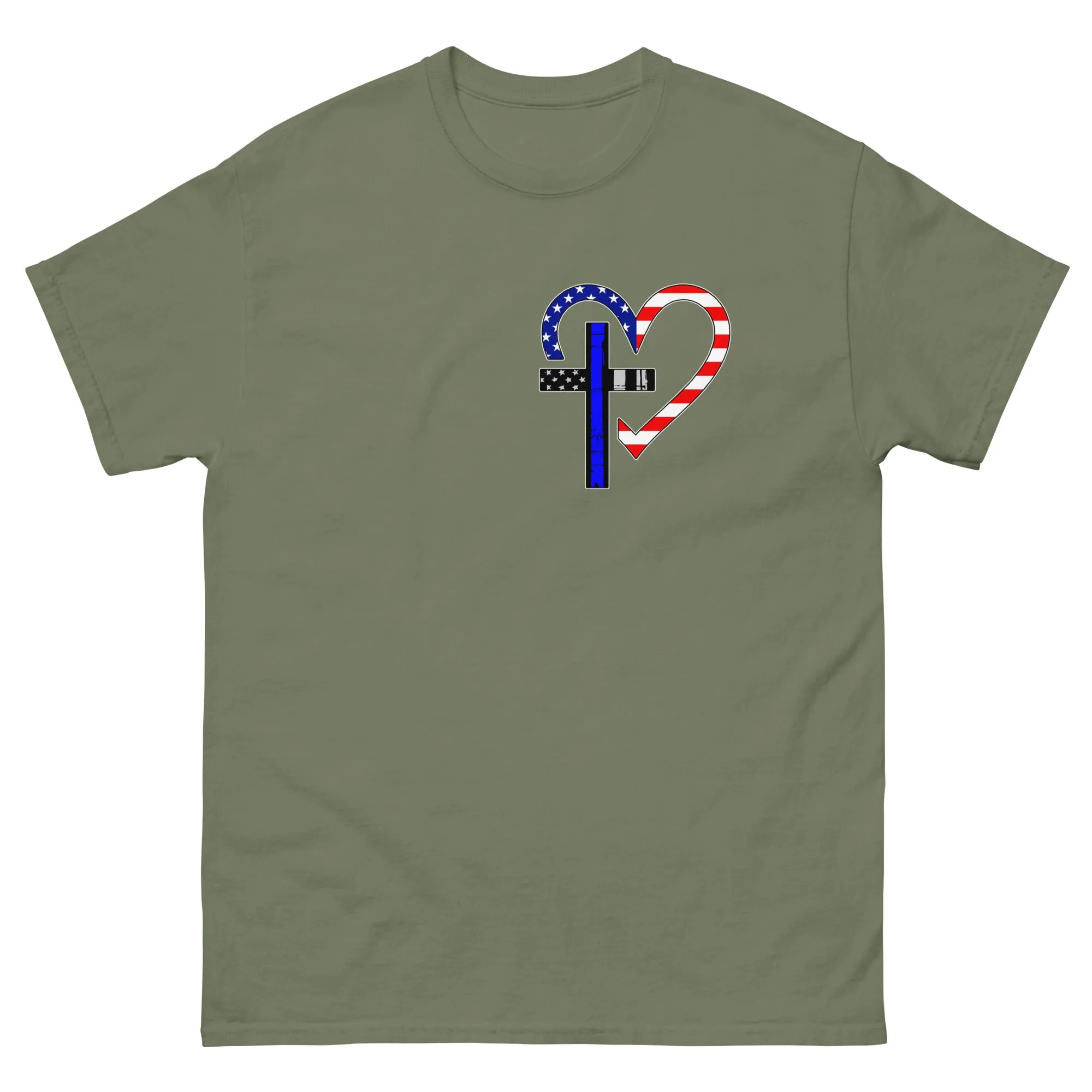 Faith Protects Me Thin Blue Line T-Shirt