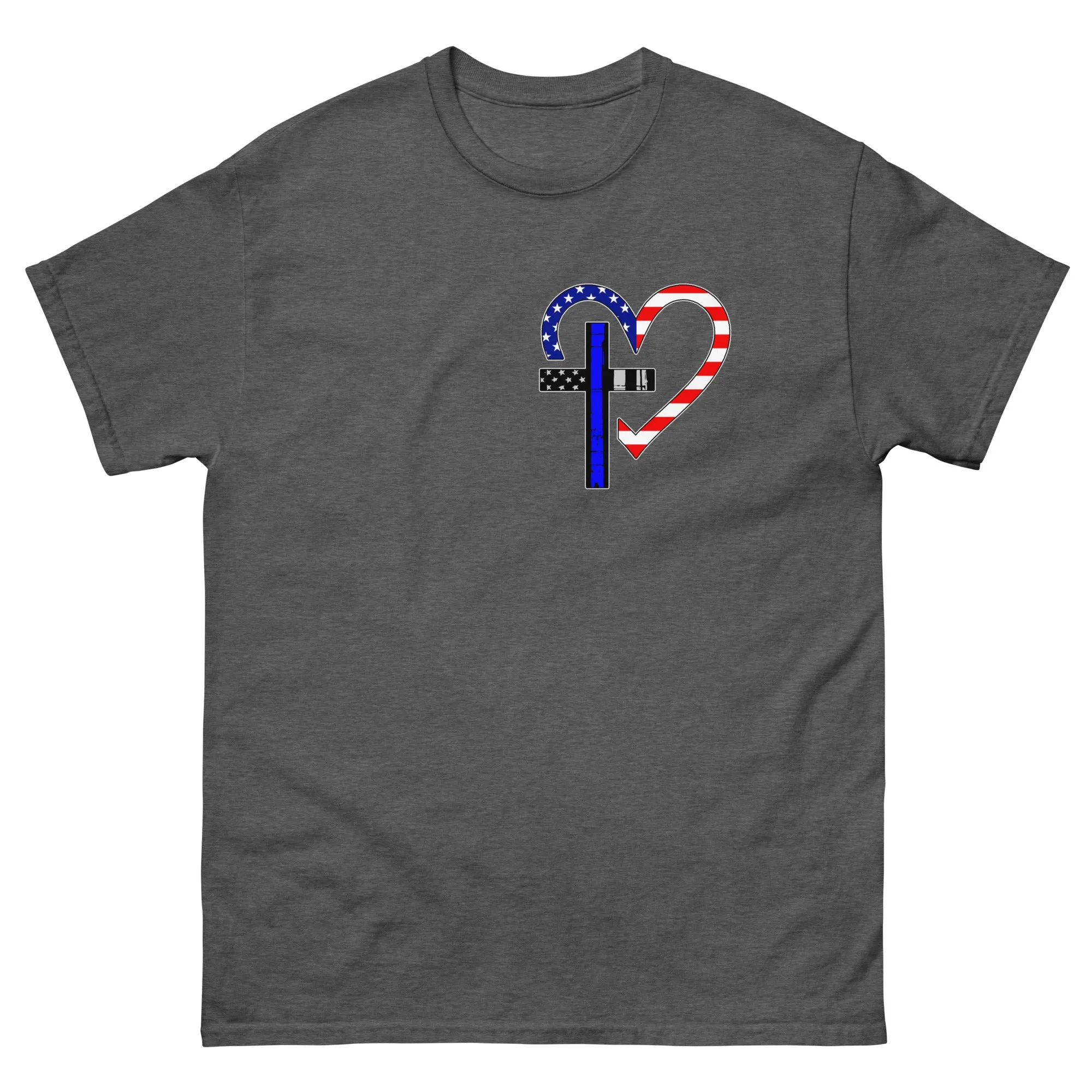 Faith Protects Me Thin Blue Line T-Shirt