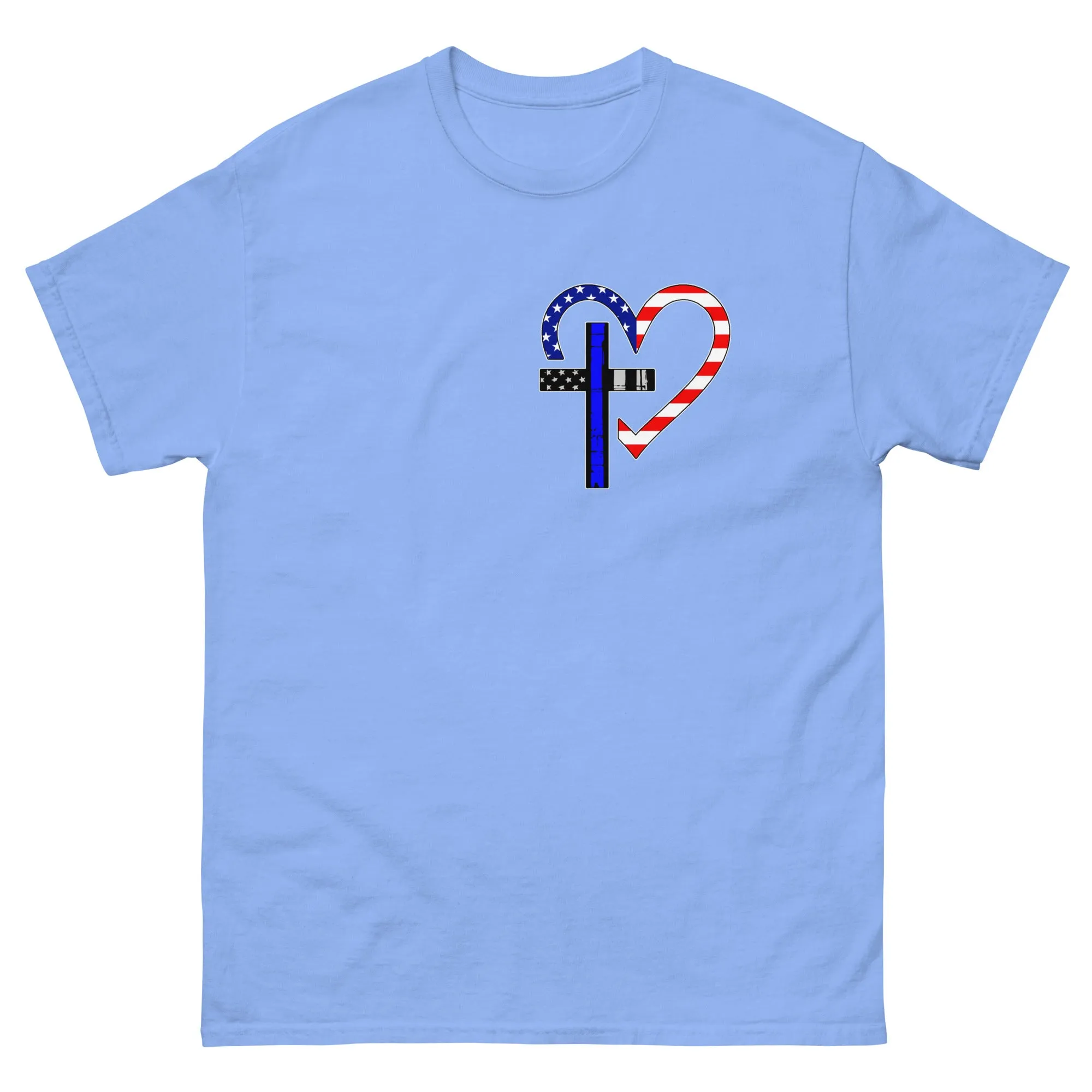 Faith Protects Me Thin Blue Line T-Shirt