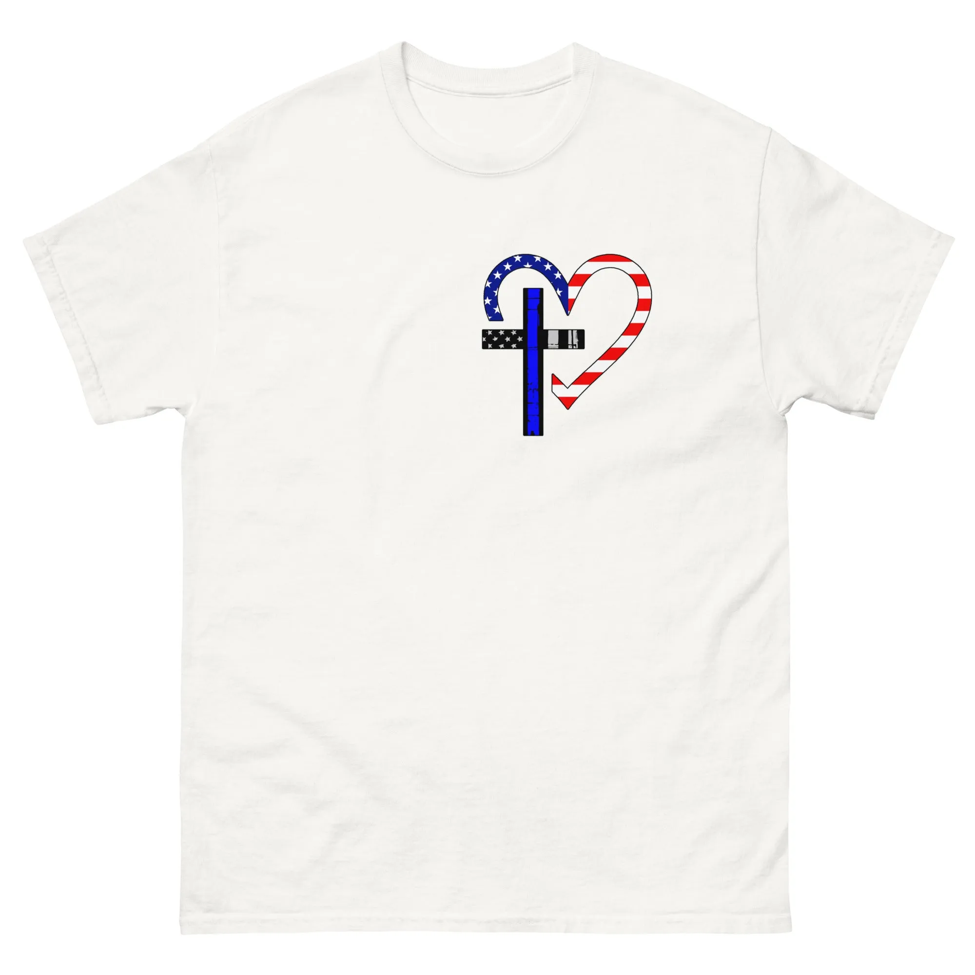 Faith Protects Me Thin Blue Line T-Shirt