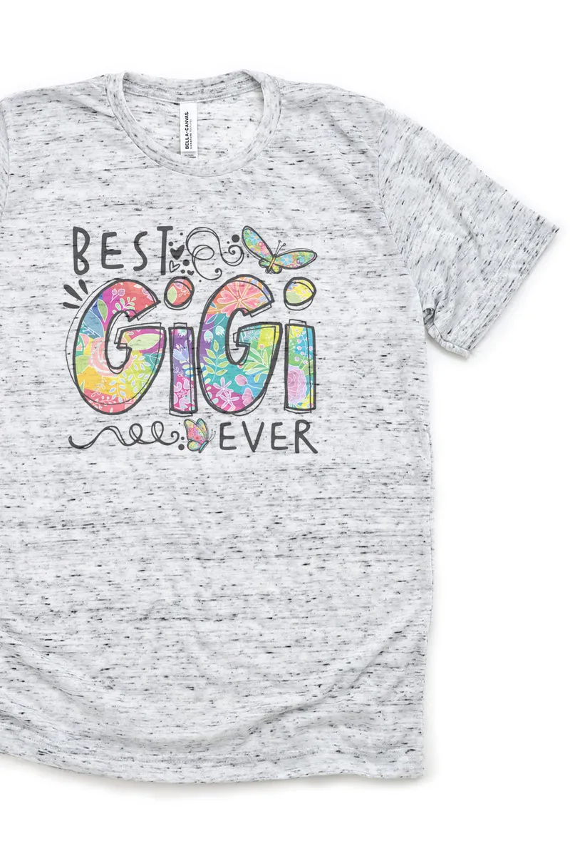 Floral Best Gigi Ever Unisex Short Sleeve Tee