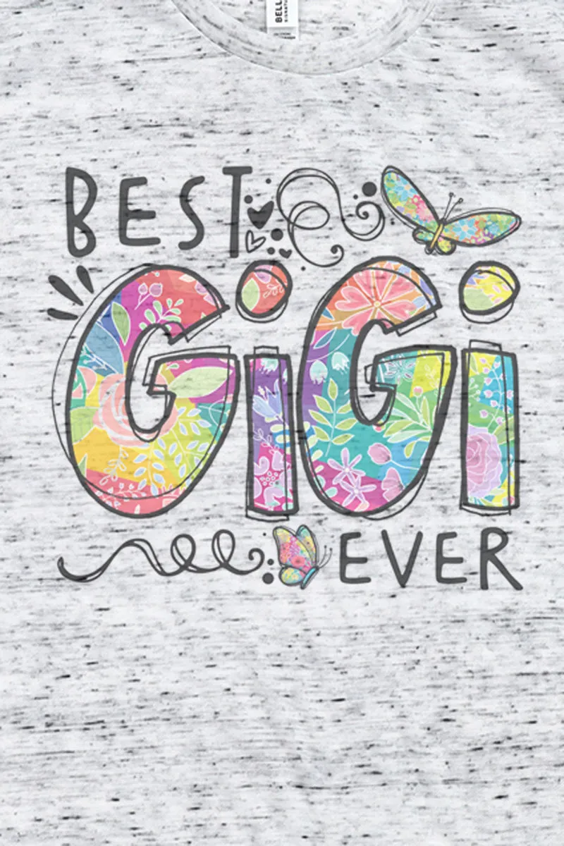 Floral Best Gigi Ever Unisex Short Sleeve Tee
