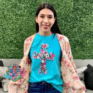 Floral Cross Tee