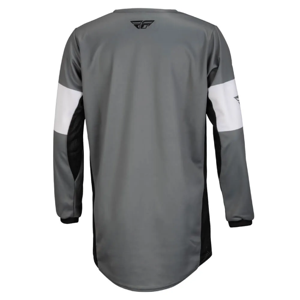 Fly Kinetic Khaos Youth Motocross Jersey Grey / Black / White