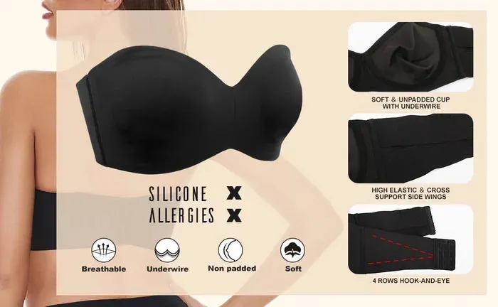 Full Support Non-Slip Convertible Bandeau Bra - BUY 1 GET 1 FREE