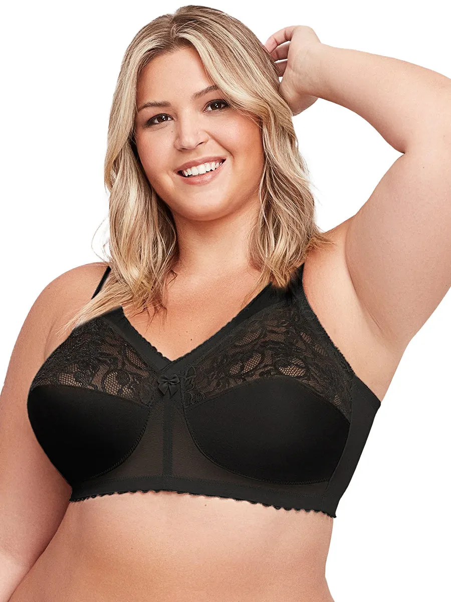 Glamorise Bra 1000 - Feel The Magic Wire-Free Support - Black