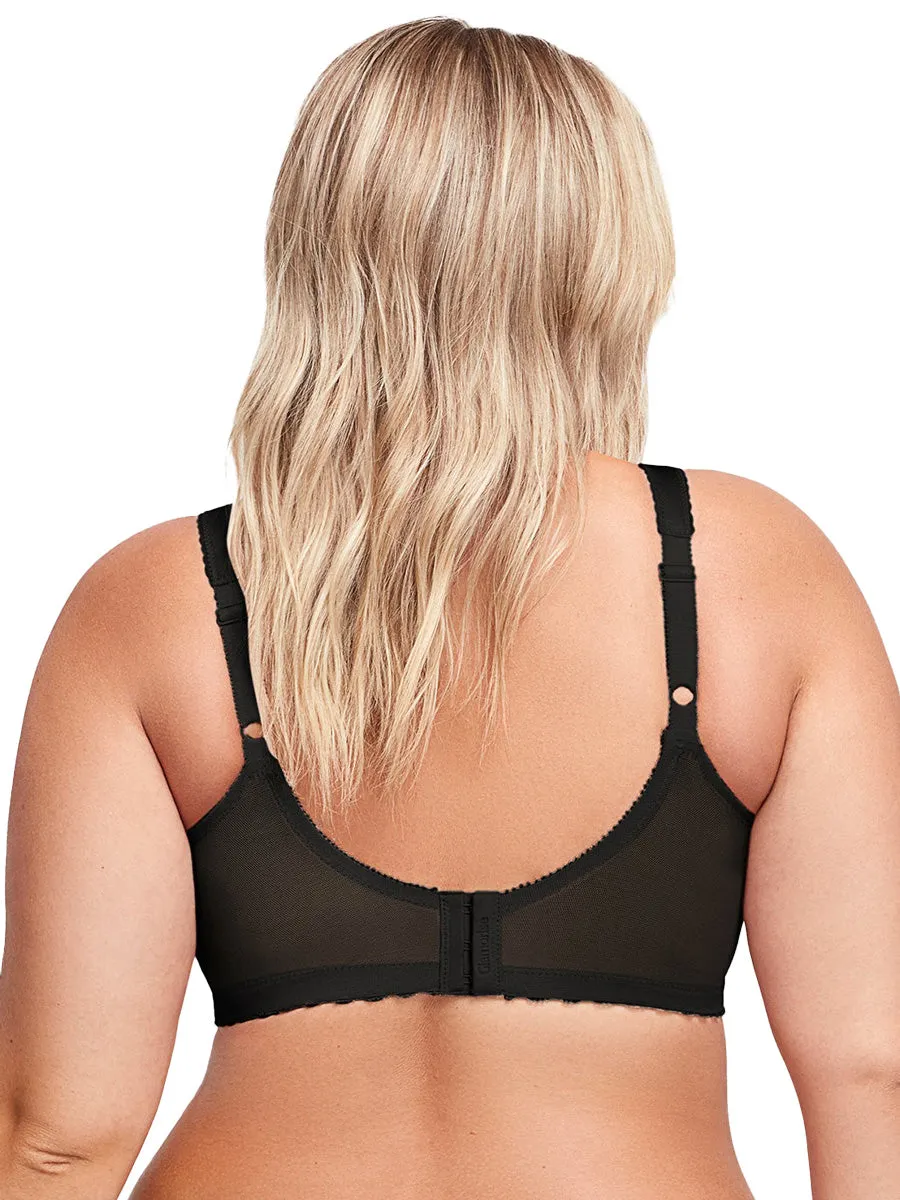 Glamorise Bra 1000 - Feel The Magic Wire-Free Support - Black