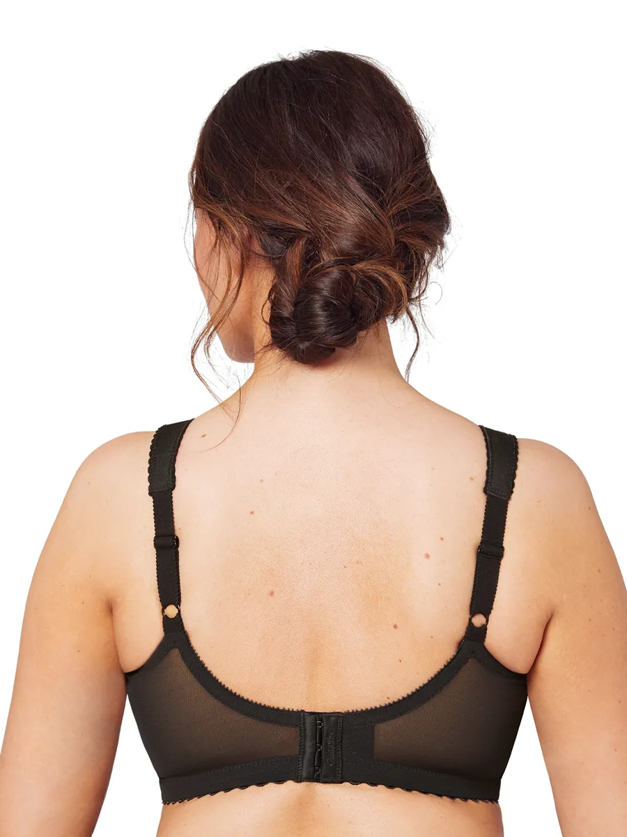 Glamorise Bra 1000 - Feel The Magic Wire-Free Support - Black