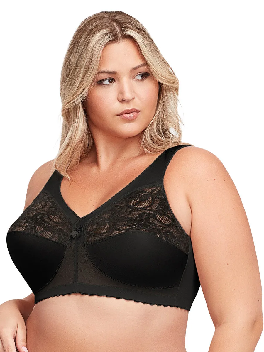 Glamorise Bra 1000 - Feel The Magic Wire-Free Support - Black