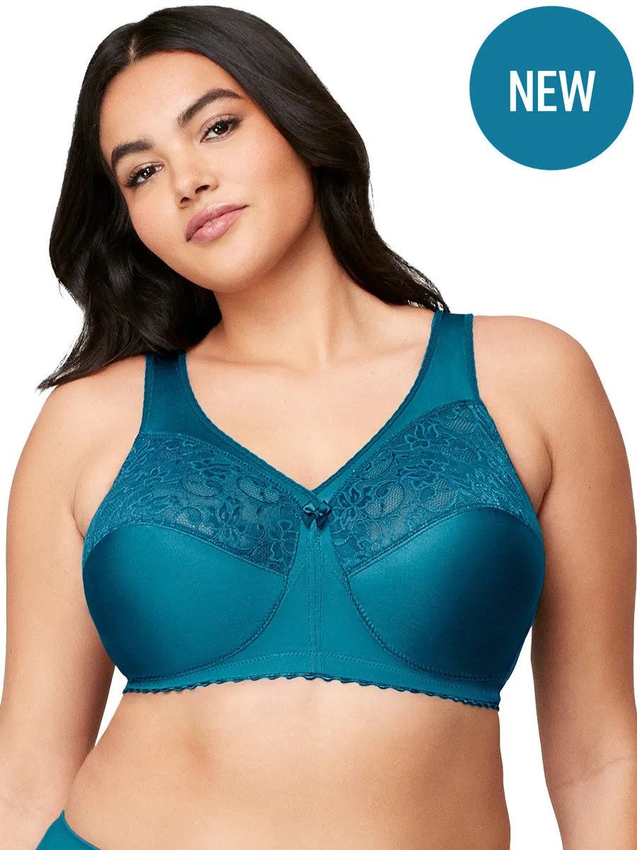 Glamorise Bra 1000 - Feel The Magic Wire-Free Support - Teal