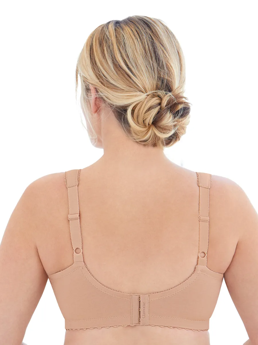 Glamorise Bra 1001 - Everyday Magic Cotton Support Bra - Beige
