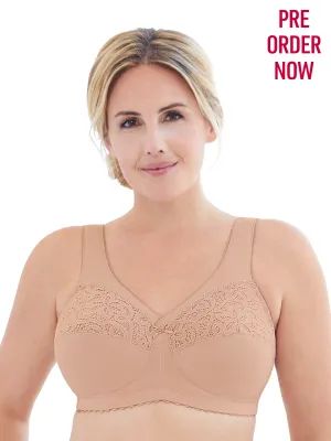 Glamorise Bra 1001 - Everyday Magic Cotton Support Bra - Beige