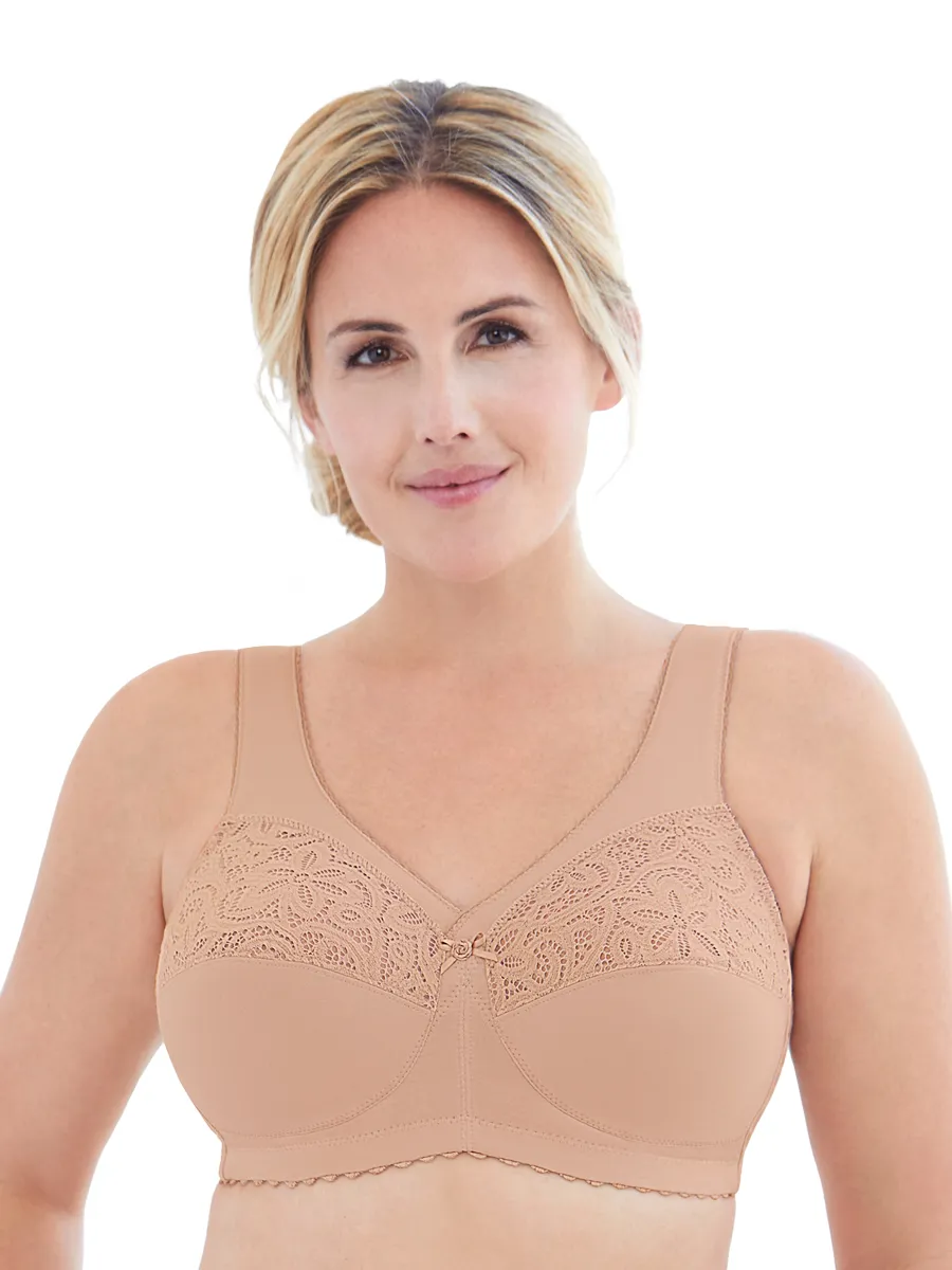 Glamorise Bra 1001 - Everyday Magic Cotton Support Bra - Beige