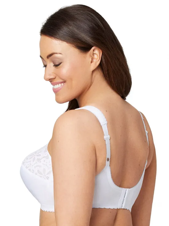 Glamorise Bra 1001 - Everyday Magic Cotton Support Bra - White