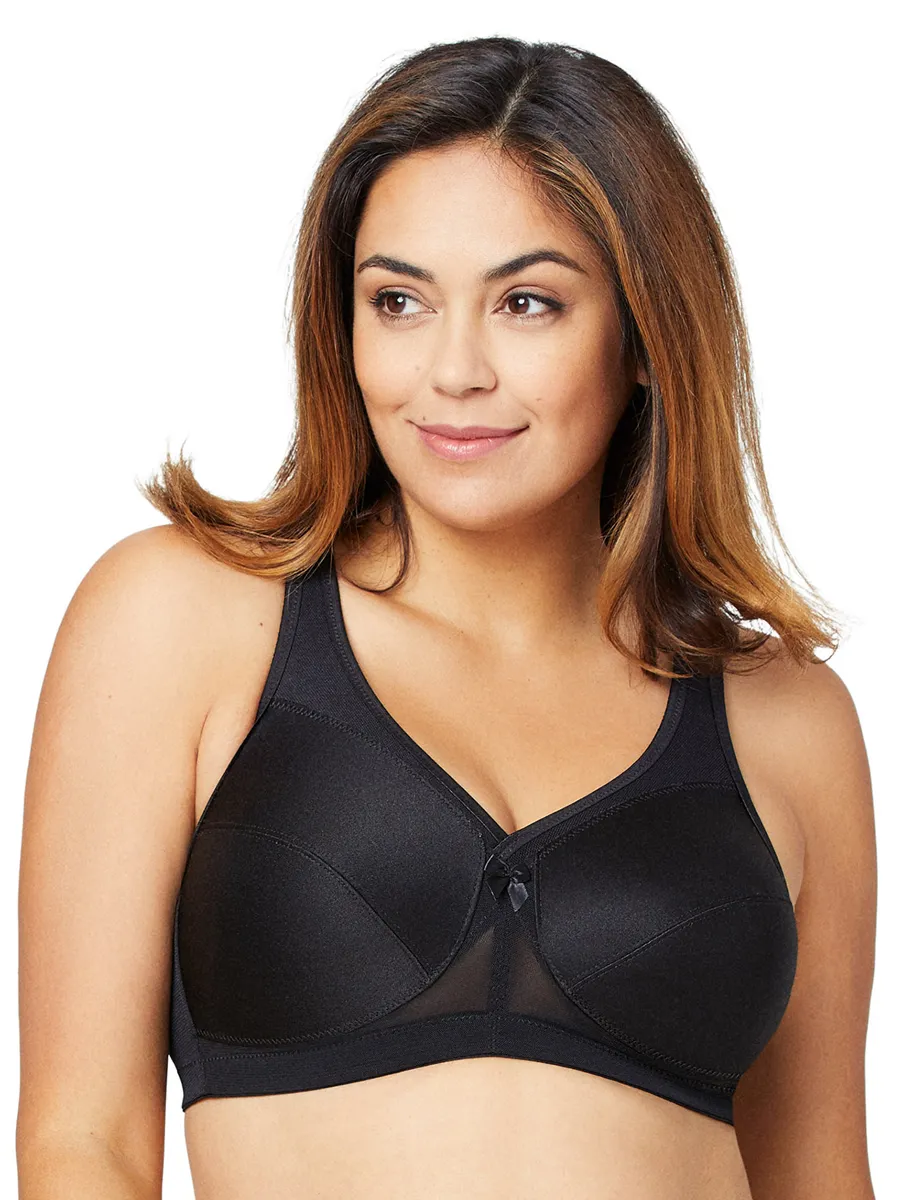 Glamorise Bra 1005 - Made To Move Wire-Free Support Bra - Black