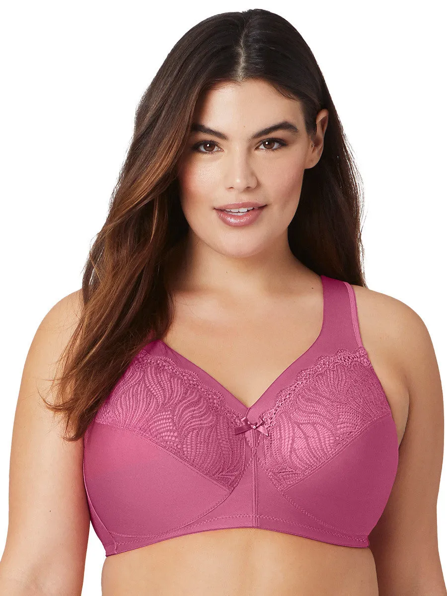 Glamorise Bra 1010 - Magiclift Natural Shape Support Bra - Red Violet