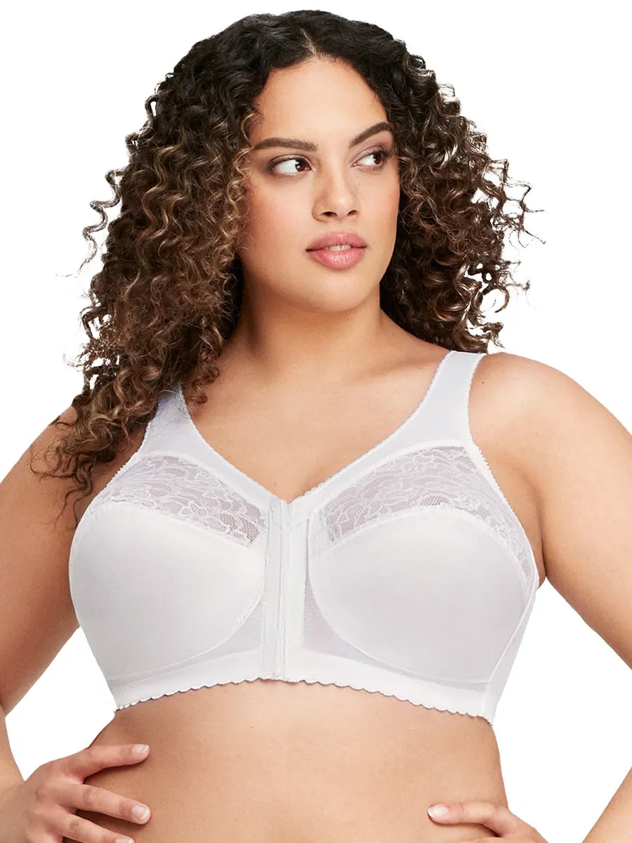 Glamorise Bra 1200 - The Front Close Wire-Free Support - White