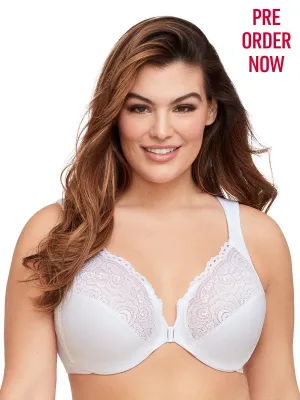 Glamorise Bra 1245 - Wonderwire Front Close Bra - White