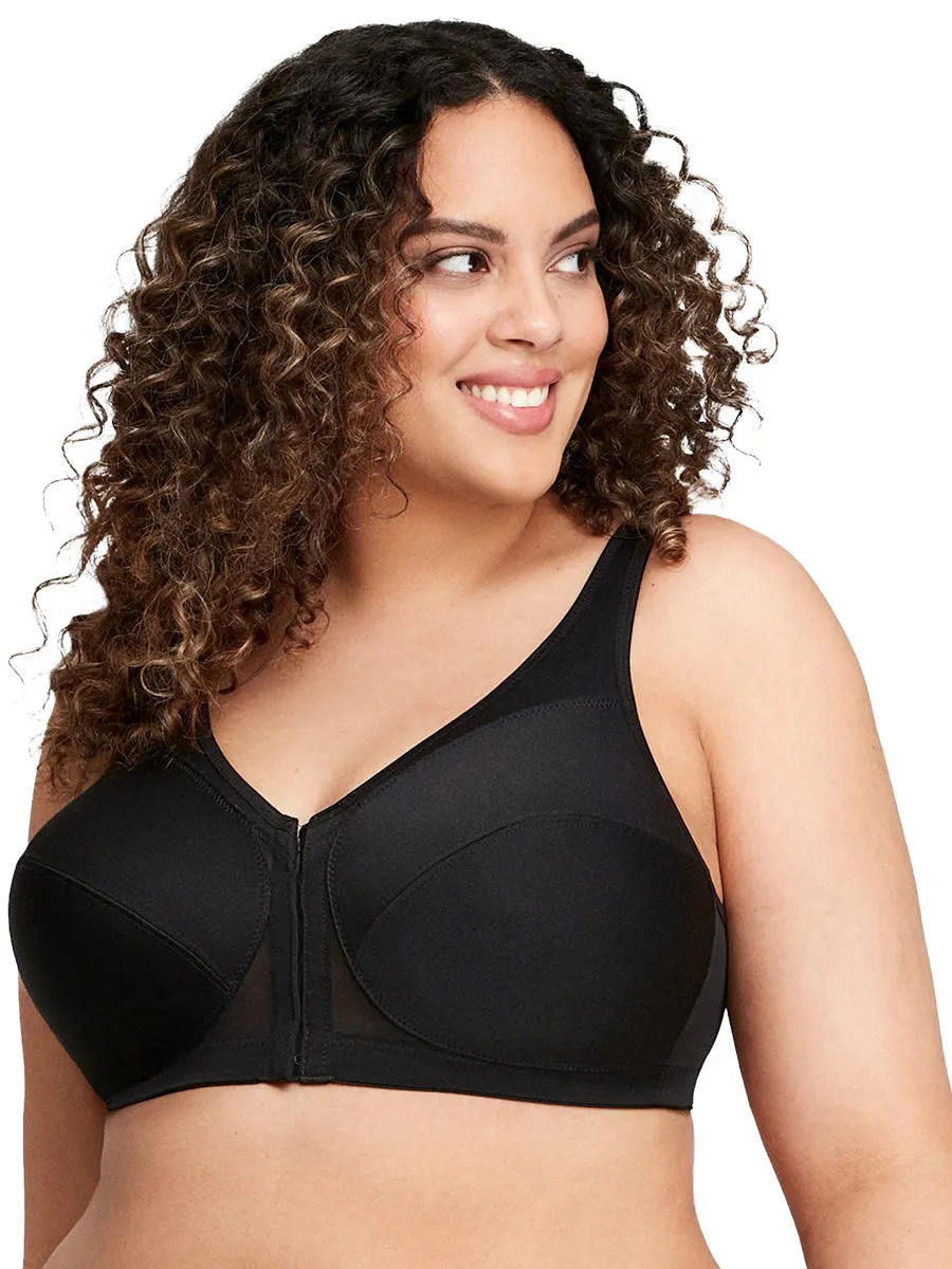 Glamorise Bra 1265 - 360 Support Front Close Posture - Black