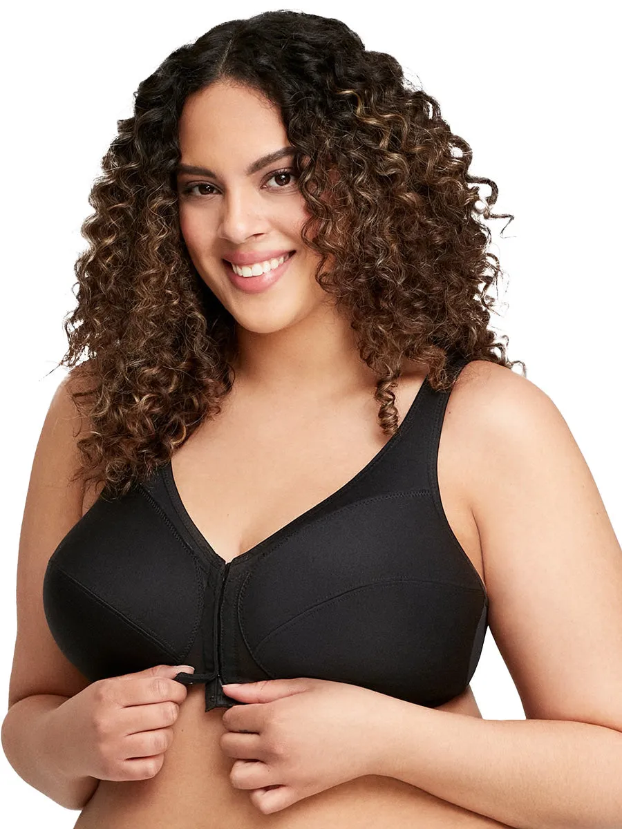 Glamorise Bra 1265 - 360 Support Front Close Posture - Black