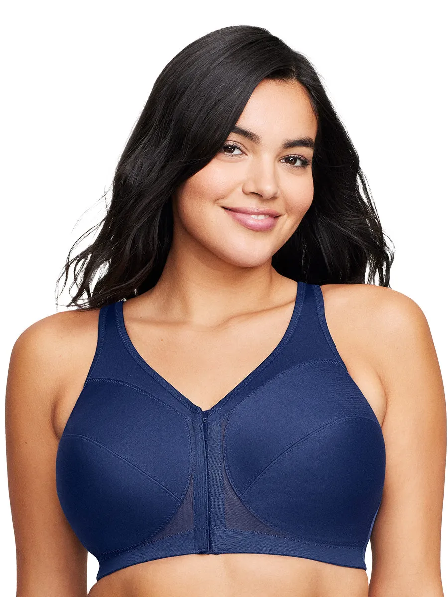 Glamorise Bra 1265 - 360 Support Front-Close Posture - Navy