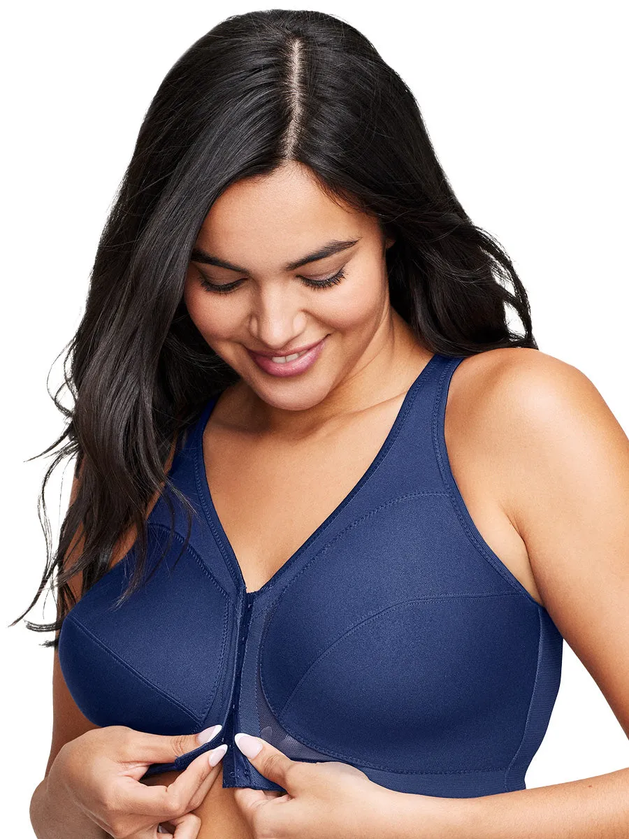 Glamorise Bra 1265 - 360 Support Front-Close Posture - Navy