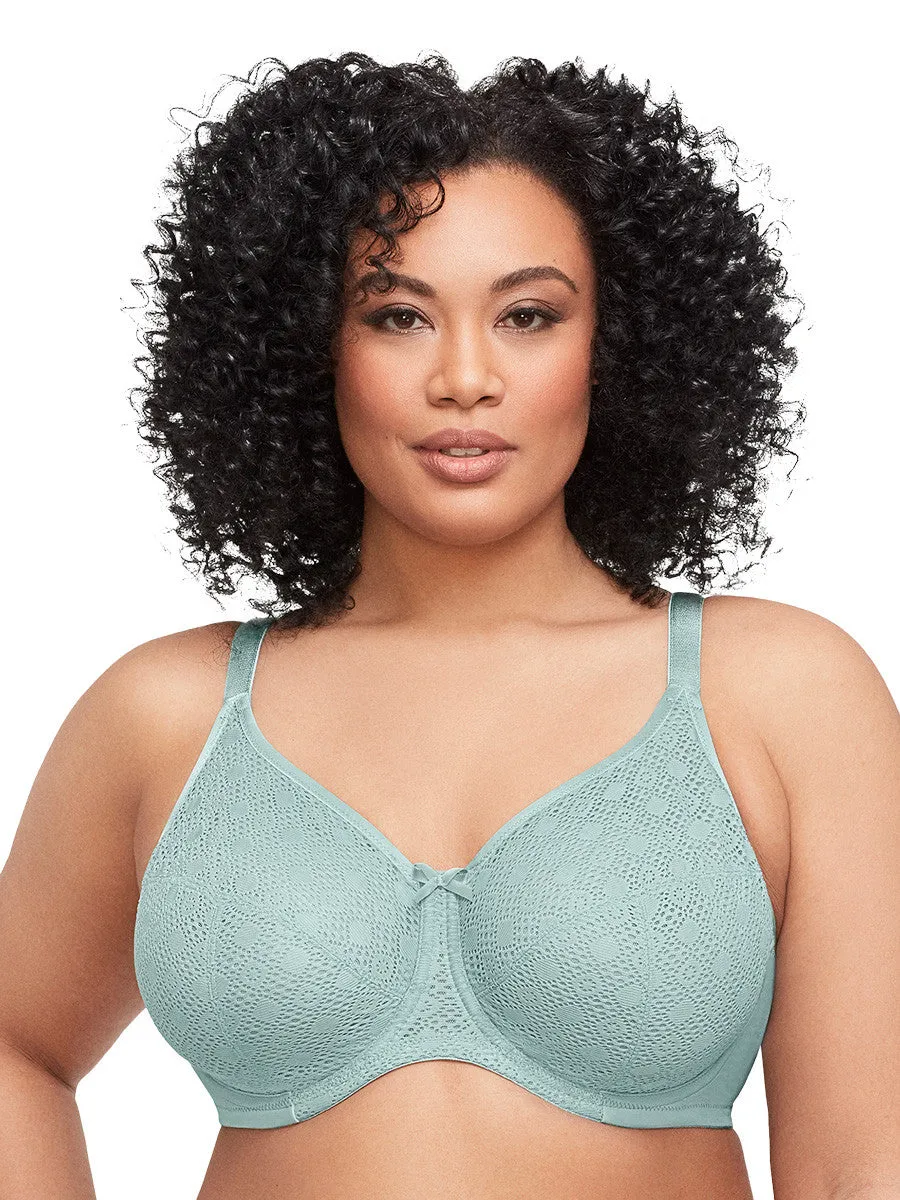 Glamorise Bra 9855 - Lace Comfort Wonderwire Bra - Jade