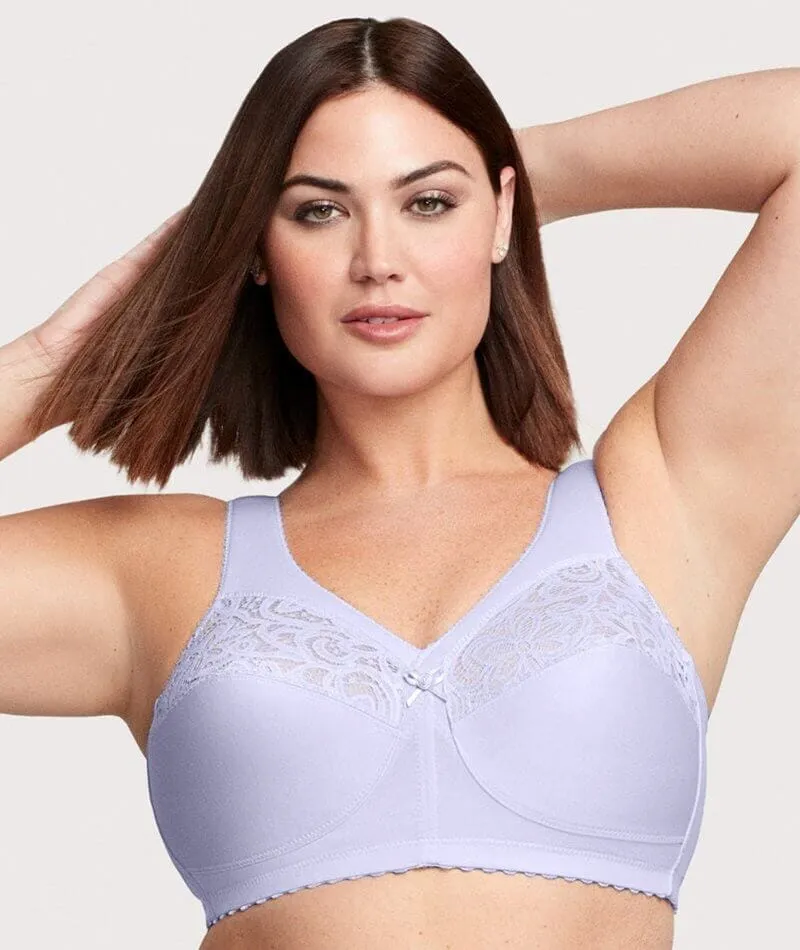 Glamorise Magiclift Cotton Support Wire-Free Bra - Lilac