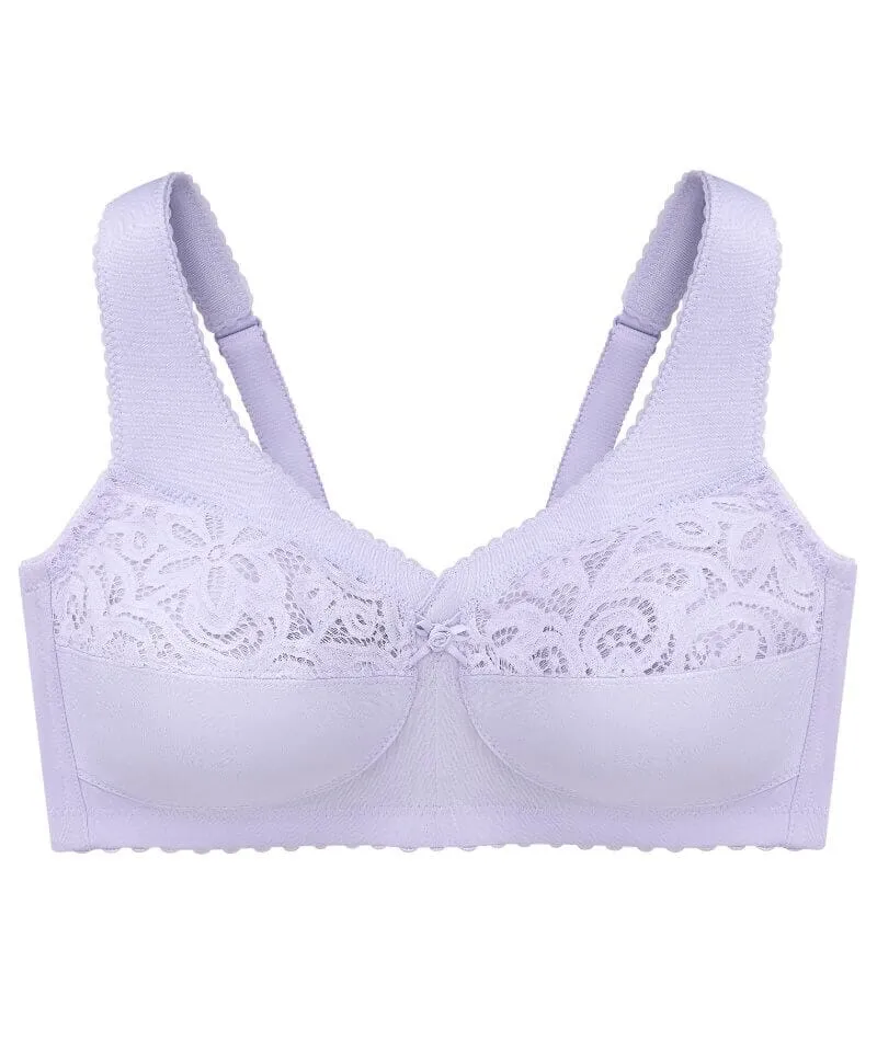 Glamorise Magiclift Cotton Support Wire-Free Bra - Lilac